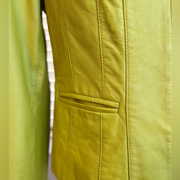 Jones New York Collection Green Leather Women’s Jacket Size Small - Picture 3 of 6